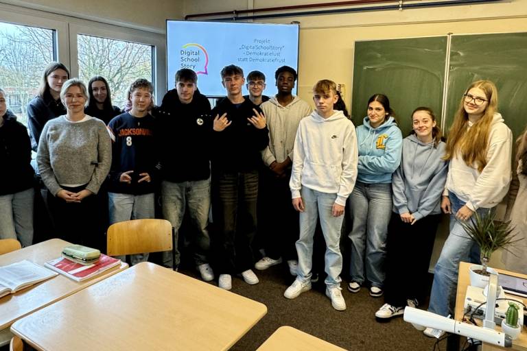 Gruppenbild im Rahmen des Formats Digital School Story
